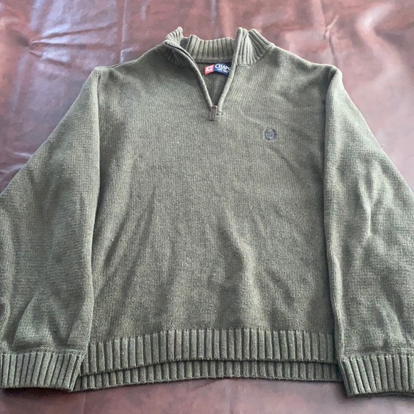 Vintage v neck with zipper pullover sweater - Picture 1 of 3